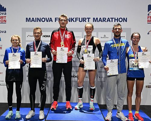 Hessens Schnellste trotzen Wind und Kälte – Hessische Meisterschaften beim Frankfurt Marathon