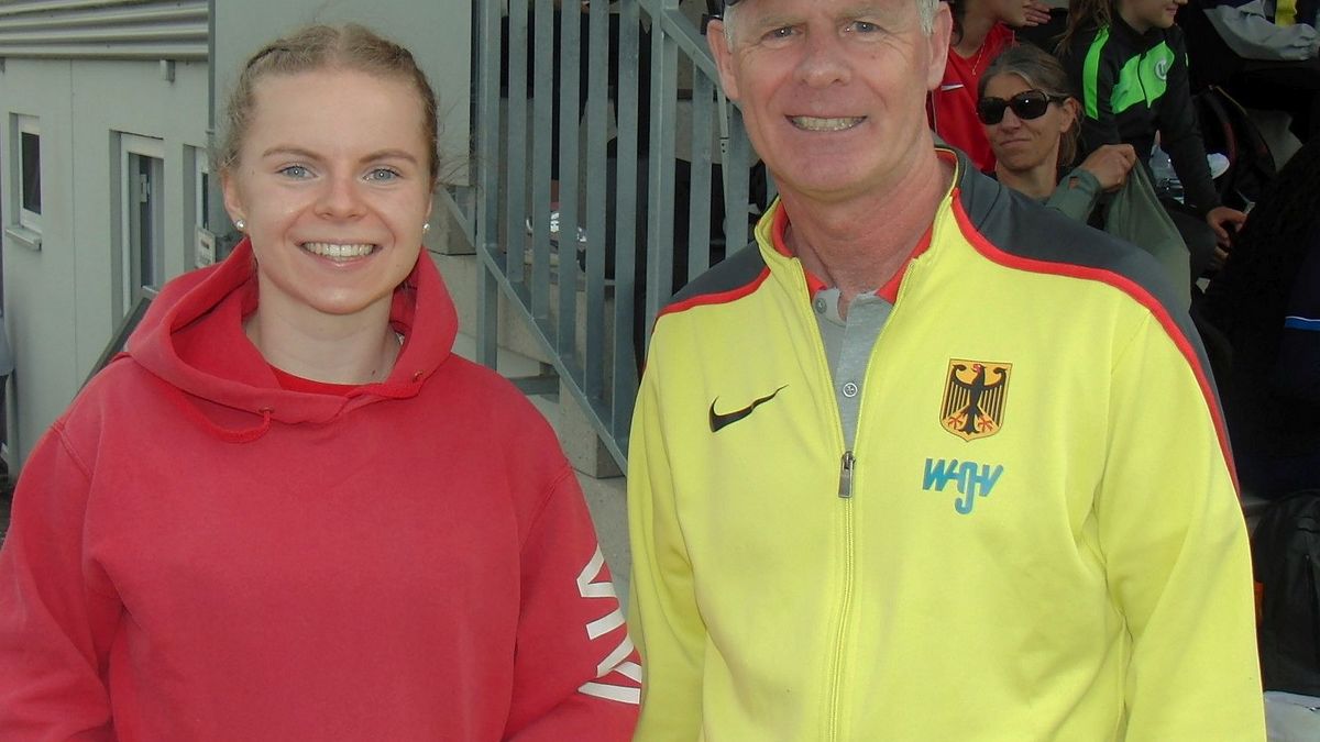 Vivian Groppe mit Nachwuchs Bundestrainer Alexander Seeger
